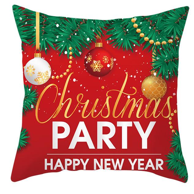 Christmas Elk Pillow Cover Home Gift Cushion Cover Fabric Sofa Pillow Cover