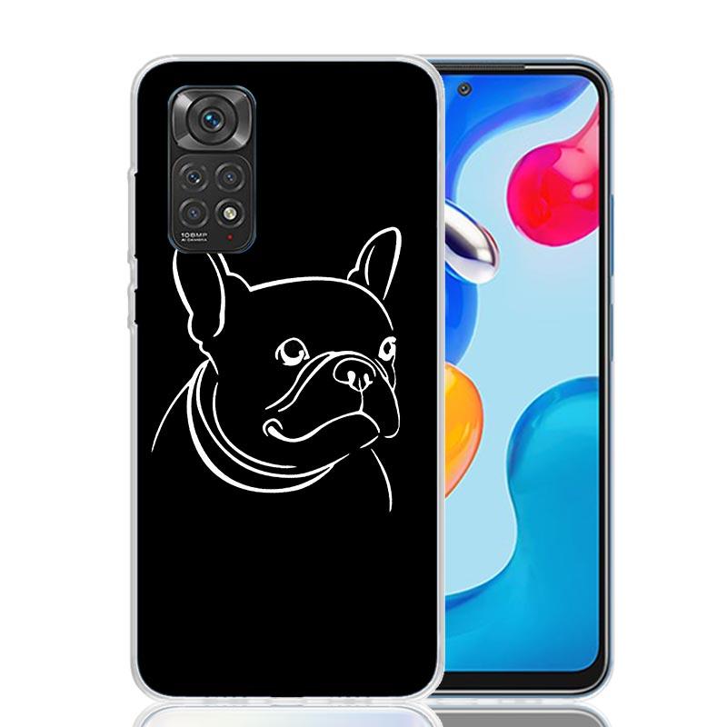French Bulldog Black White Phone Case For Xiaomi Redmi Note 14 13 14S 12S 12 11S 11T 11E Pro Plus 10S 10 9S 9 Art Customized Coq