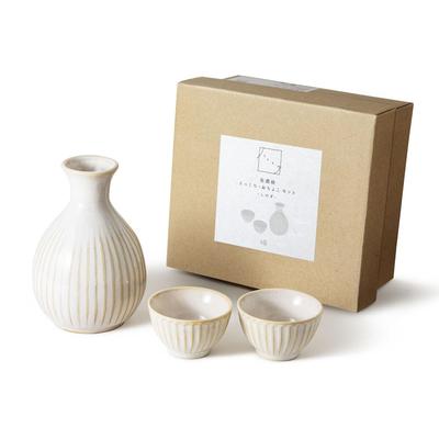 Mino Ware Set Hase zu Ke Shinogi Ungefähres Fassungsvermögen 230 ml Hergestellt in Japan Mikrowellen- und Spülmaschinenfest Heißer Sake Kalter Sake Sake Ichigo &NE Tokkuri/Ochoko