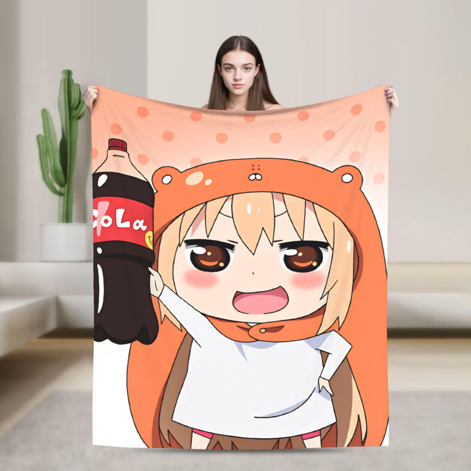 

Soft Warm BlanketsBoy Girl Picnic Himouto Umaru Chan Throw Blanket Flannel Bedspread For Outdoor Novelty Sofa Bed Cover 75x90cm