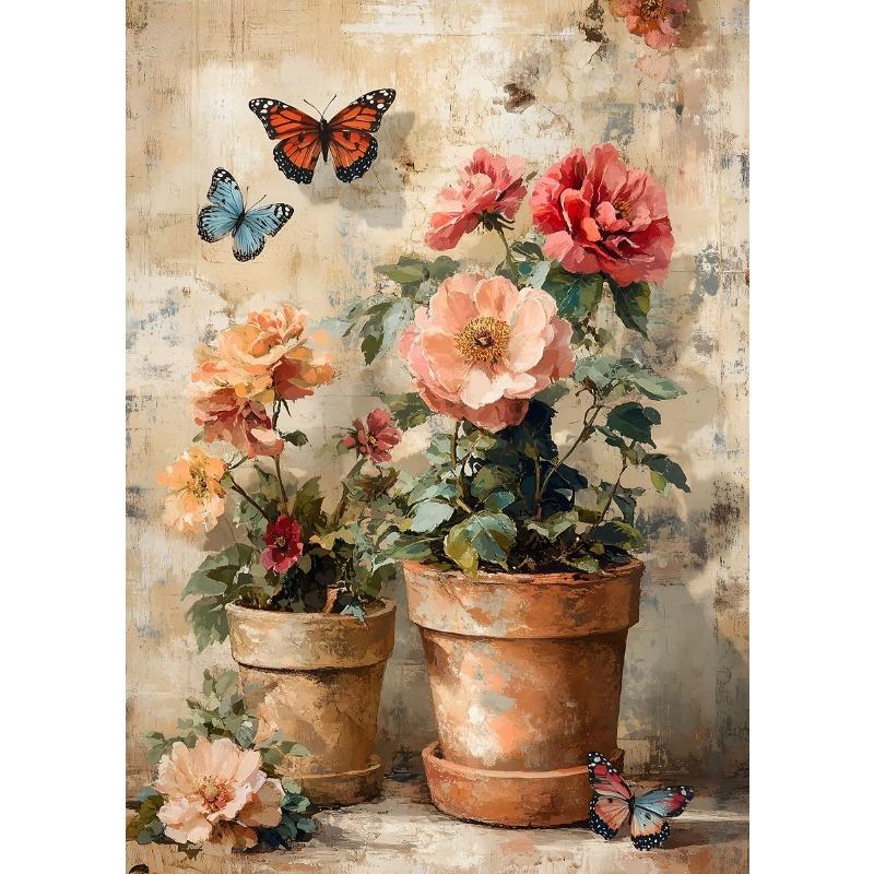 Exquisite Beautiful Oil Painting Flower Rose Winter Jasmine Sunflower Poster Canvas Prints Wall Painting Living Room Home Decor