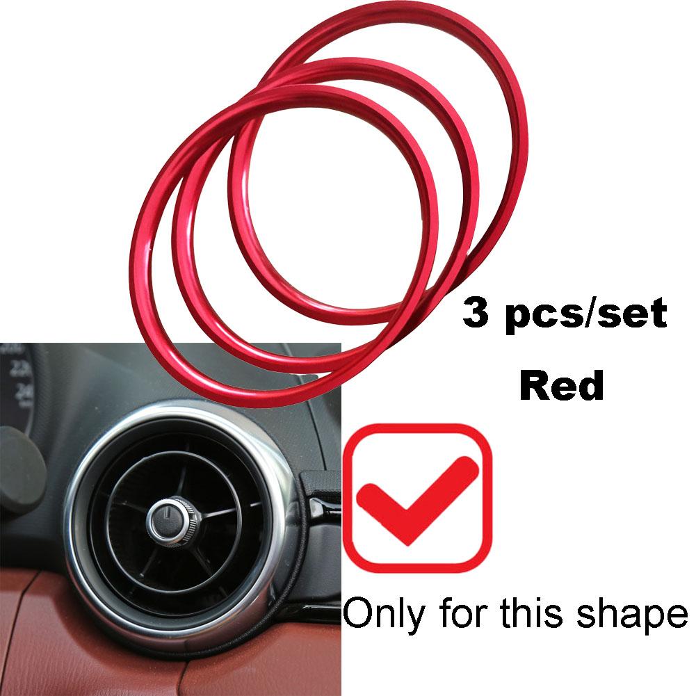 Bil Klimaanlegg AC Vent Uttak Ring Trim For Mazda MX-5 MX5 mazda 2 CX-3 CX3 RF ND Bil