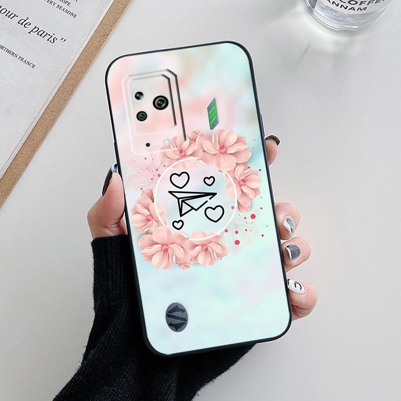 

For Nubia Red Magic 5G 5S Case Lovely Cartoon Flower Panda Soft Silicone Phone Cover For ZTE RedMagic 5G 5S Funda Coque For Red Magic 5S