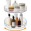 VAEHOLD 2 Tier Lazy Susan Turntable Spice Rack Organizer for Kitchen Cabinet, Farmhouse Tiered Tray Decorative Trays for Fruit, Snacks - Organizer