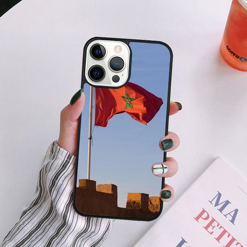 Maroc Morocco Flag Coat Of Arms Phone Case For iPhone 17 Air 16Pro Max 15 14 13 12  Plus Max Cover coque