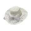 French lace big eaves bucket hat European and American fashion foldable beach sun hat beach sun hat