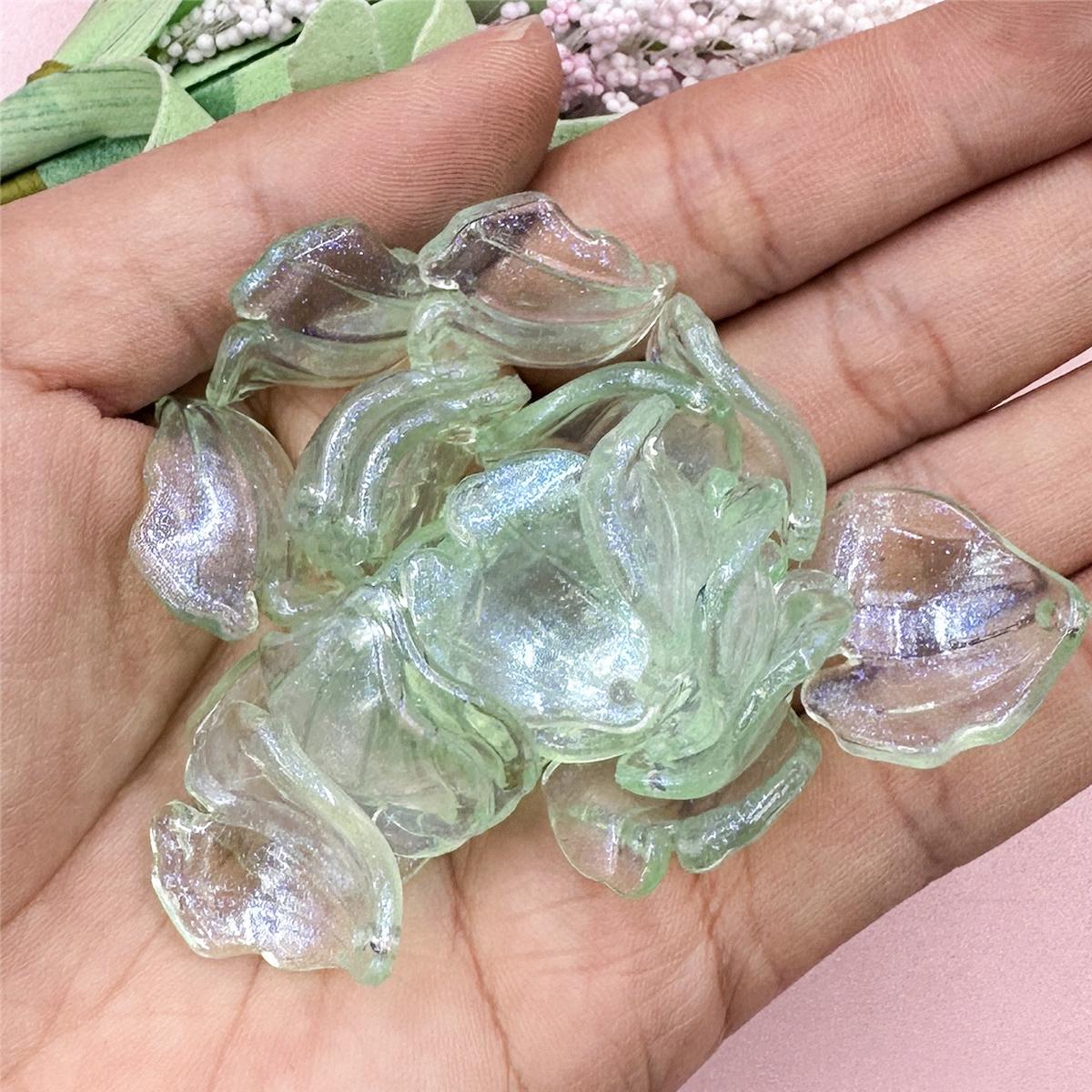 

Ханмейд DIY Материал для бижутерии Бусины Брелок Креативный Подвеска в виде большого лепестка 20,6*22,9 мм Блестящий 20 шт Аксессуары для изготовления Серег Акрил зелёный