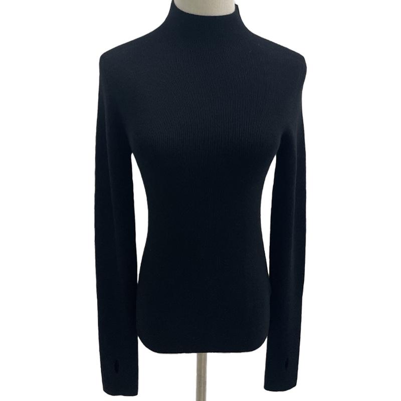 

Модернизированный очень толстый кардиган женский трикотажный свитер с высоким воротом из 100% шерсти Small