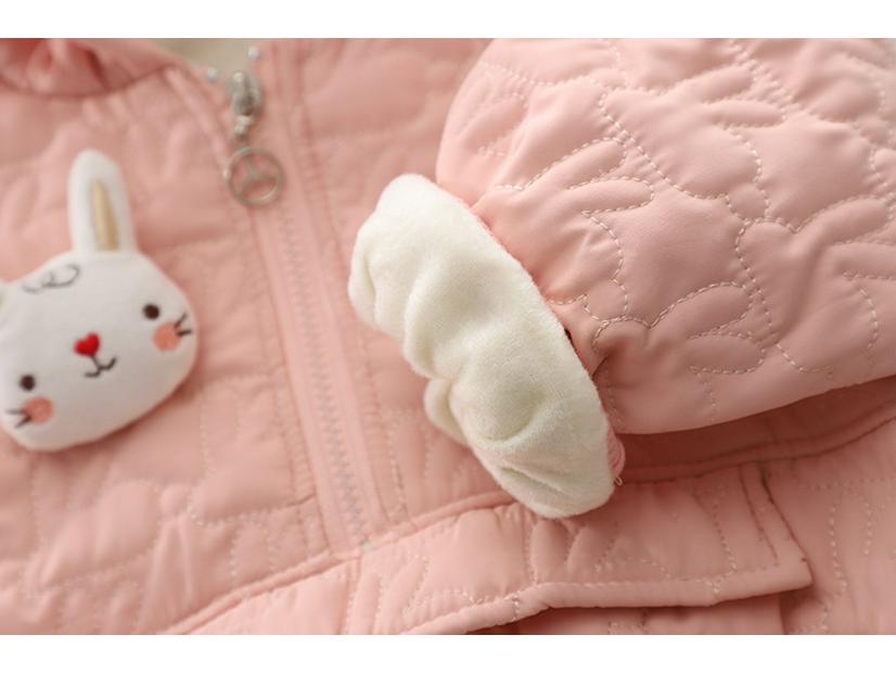 Winter 2025 Baumwolljacke mit Fleecefutter und Anzug-Set für Mädchen, Kleinkinder und Kleinkinder