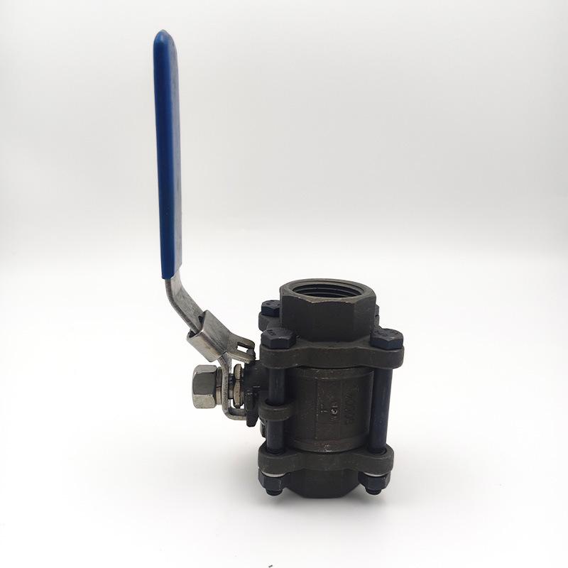 Carbon Steel High-Temperature Threaded Ball Valve - Three-Piece, Manual, High-Pressure, Butt Weld Pipeline Switch