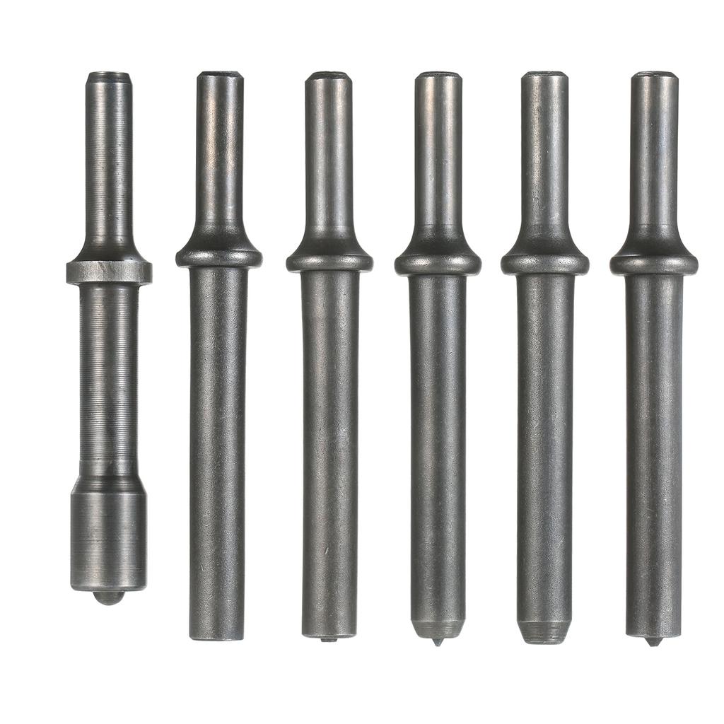 8 Piece Air Rivet Hammer Bit Set 40Cr Steel Smoothing Pneumatic Air Hammer Bits with Spring