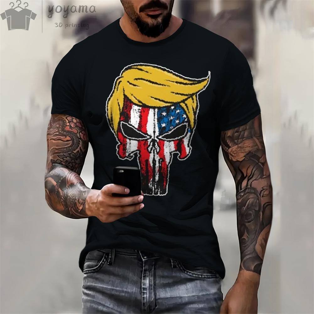 Trump Supporter Print Clothes Unisex Designer Unisex's T-shirts Unisex's Summer Clothes Unisex T Shirts Short Sleeve Trump Graphic T Shirts