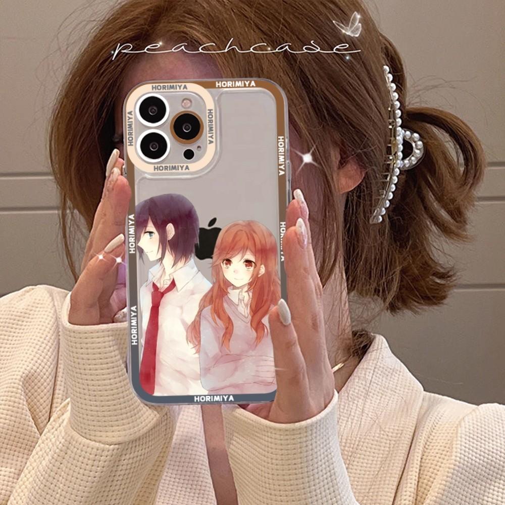 Anime Horimiya Phone Case For iPhone 15 11 12 13 14 Mini Pro Max XR X XS TPU Clear Case