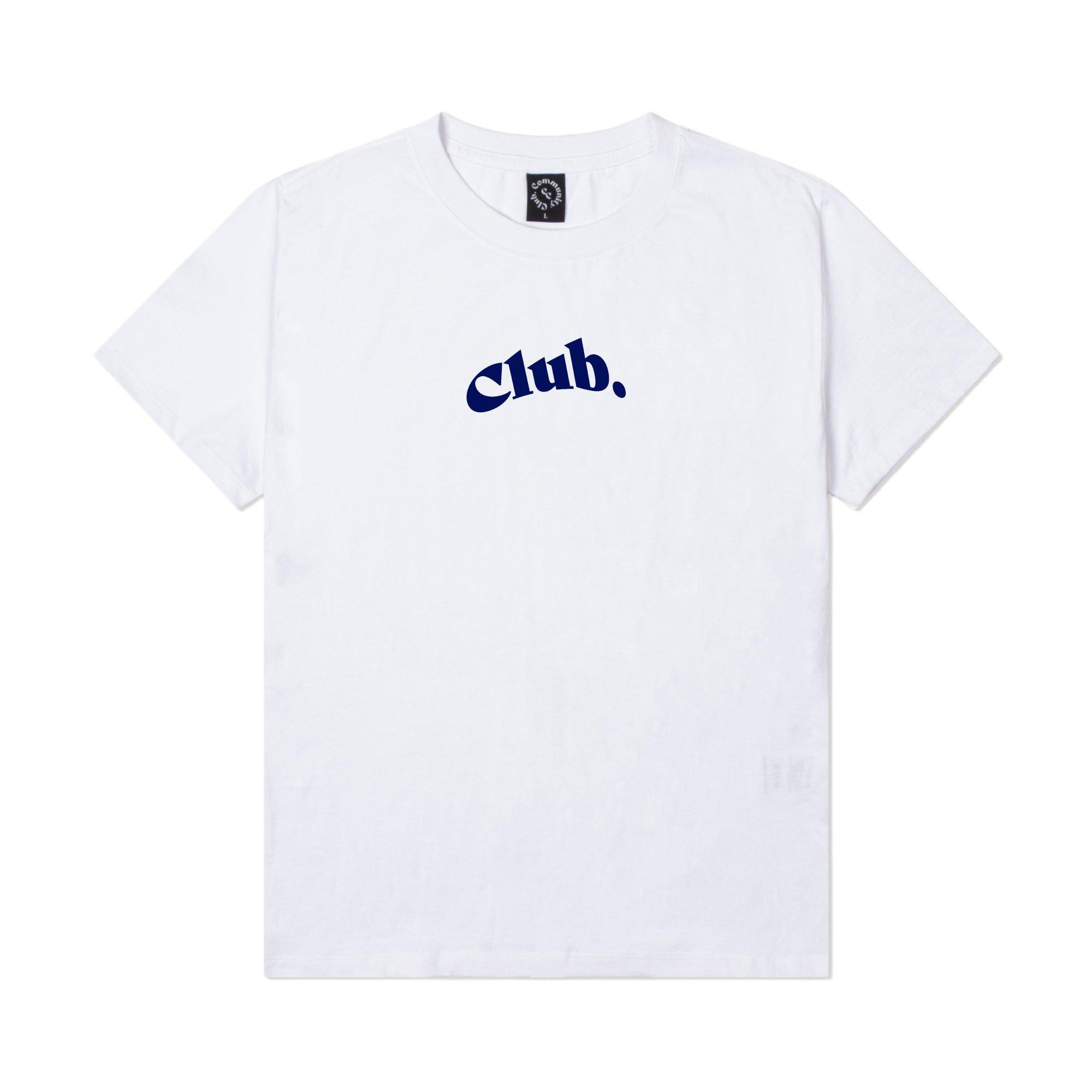 Community Club Logo T-Shirt (White/Navy) L