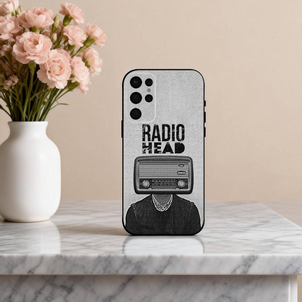 Alternative R-Radiohead -D band Phone Case For Samsung S25,24,23,22,30,21,10,9,Ultra,Plus,Lite,FE,4,5 G Soft Black Case
