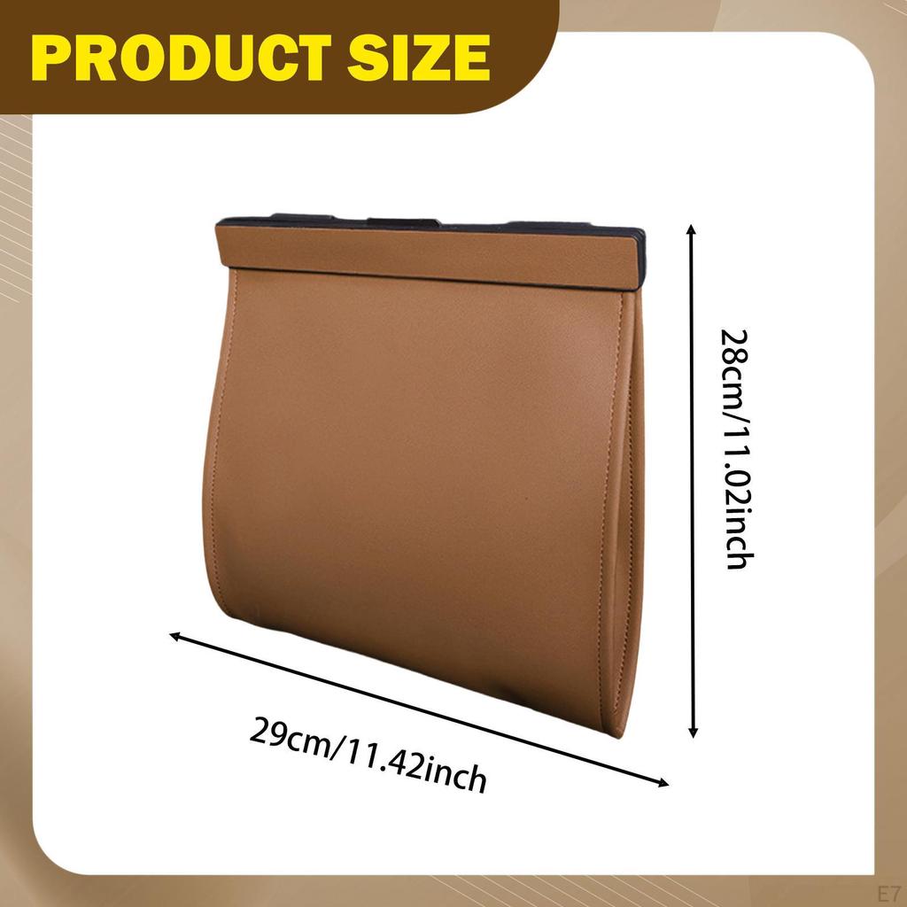 Car Garbage Bags And Waste Bins, Waterproof PU, Organizer with Lid, Versatile for Keeping Clean,