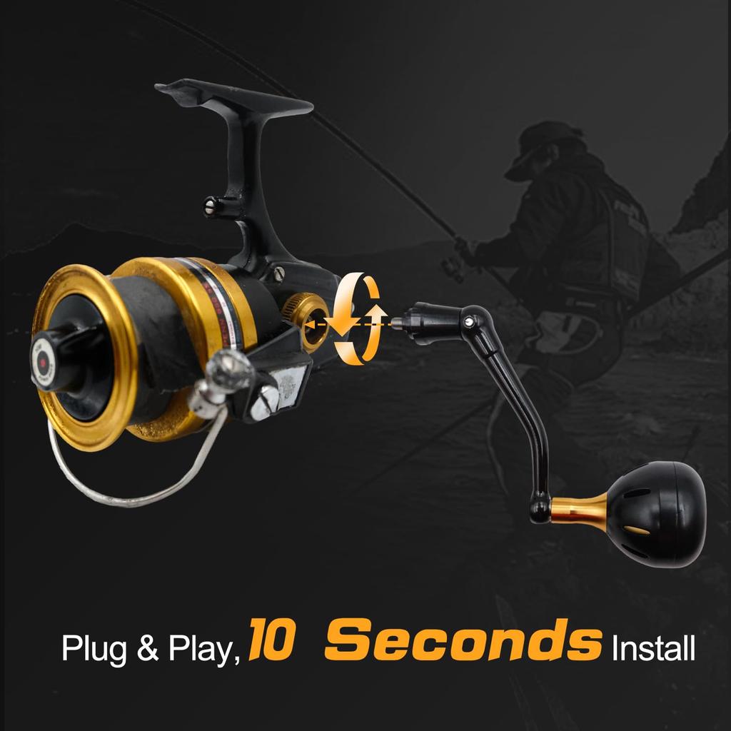 JINOHNAMILL 76mm Power Handle for Penn Spinfisher 750SS and 850SS Reels, Plug and Play