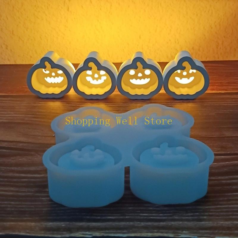 KX4B Silicone Halloween Pumpkin Mold Silicone Texture Perfect for Decorations Crafting and Holiday Party Supplies