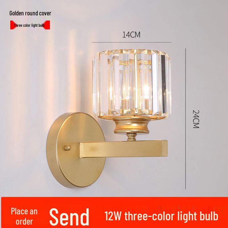 Modern American Crystal Wall Lamp - Bedside, Living Room, Hallway Decorative Light Fixture