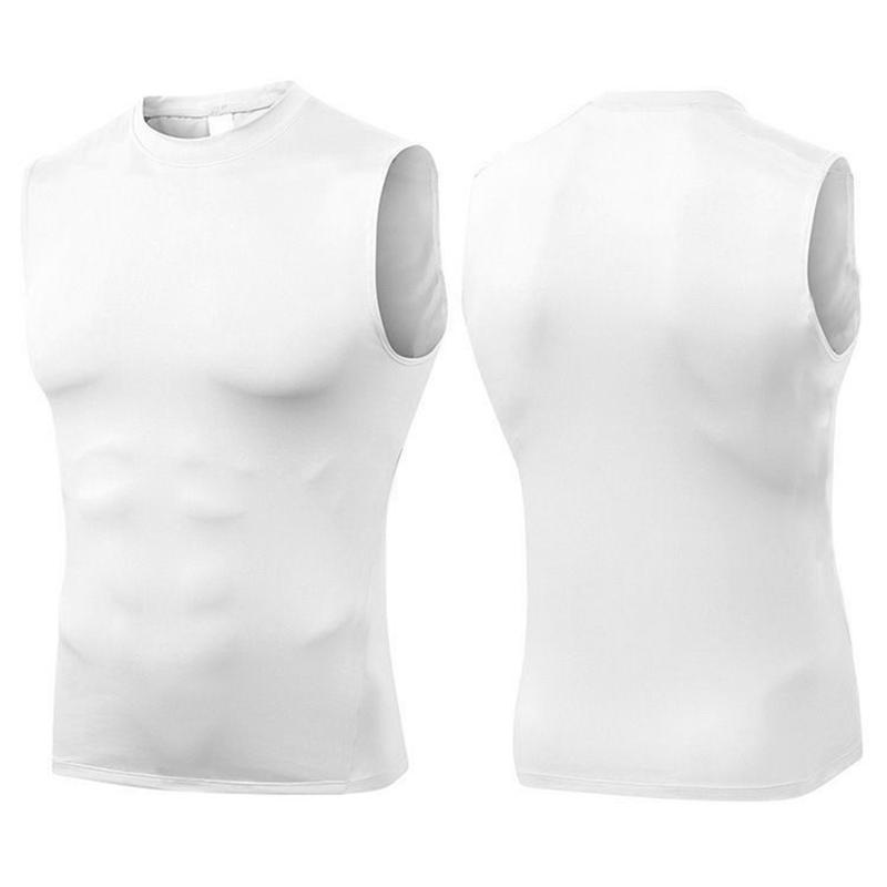 

Muscleguys Men s Gym Clothing Sports Fitness Tank Top Quick Dry Vest Workout Running Sportswear Tops Round Neck Sports Shirt XXL белый