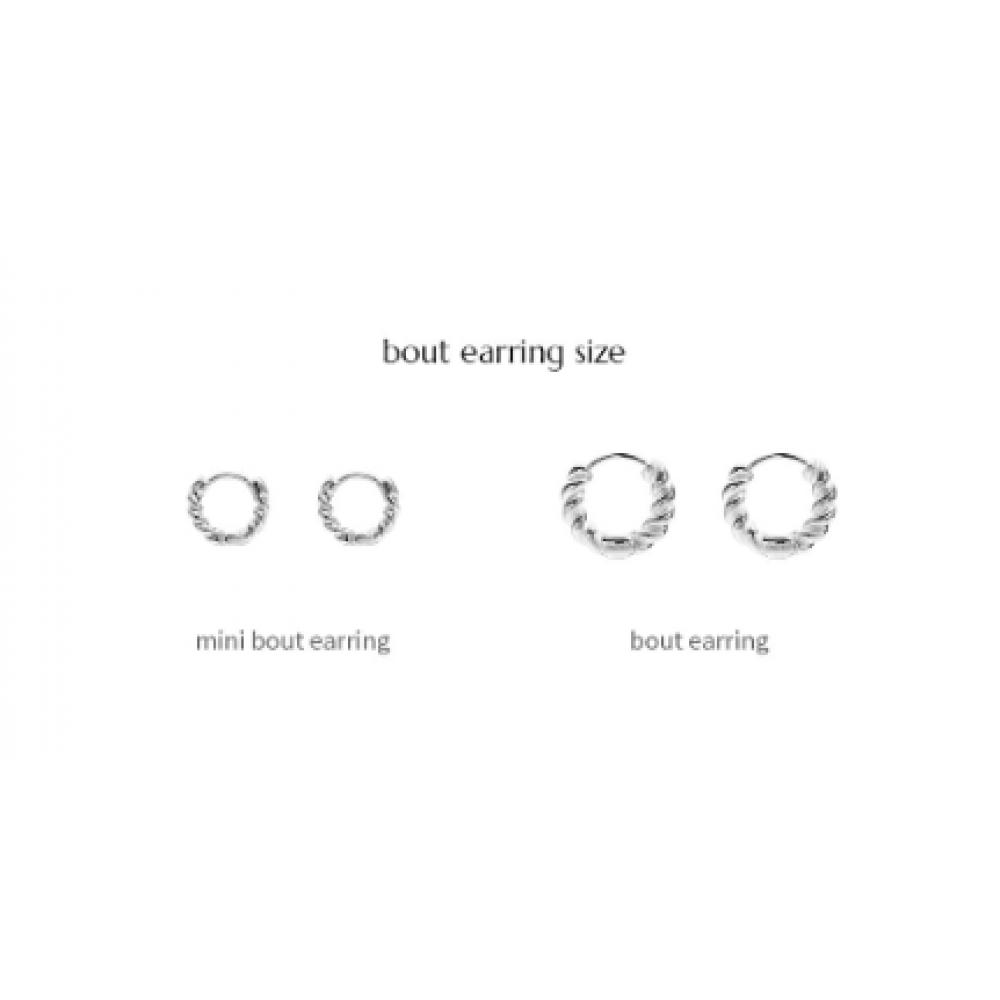 VERTE 925 Silver Bout Earring   deux.Silver.195