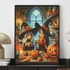 Halloween Diamond Painting Mosaic Art Kit Witch Pumpkin Handmade DIY Home Decoration