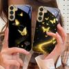 Winding golden light For Samsung Galaxy S20 FE S21 S22 S23 Plus S24 Ultra 25Ultra S21+ S9+ S22Plus Golden glass phone case