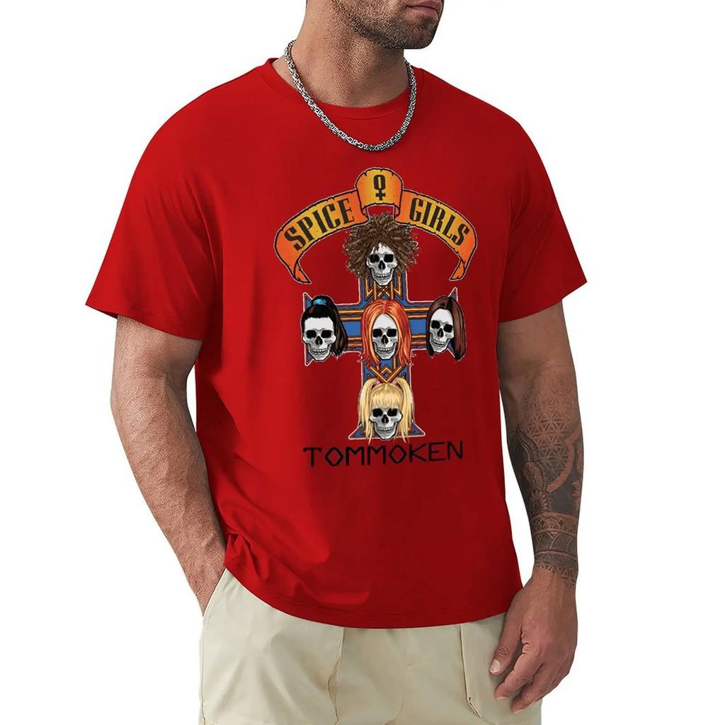 Spice Girls Rock N Roll T Shirt Harajuku Short Sleeve T-shirt 100% Cotton Graphics Tshirt Tops