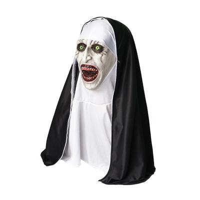 Le masque de nonne Halloween masque de nonne effrayant avec foulard pour les accessoires de fête d'Halloween
