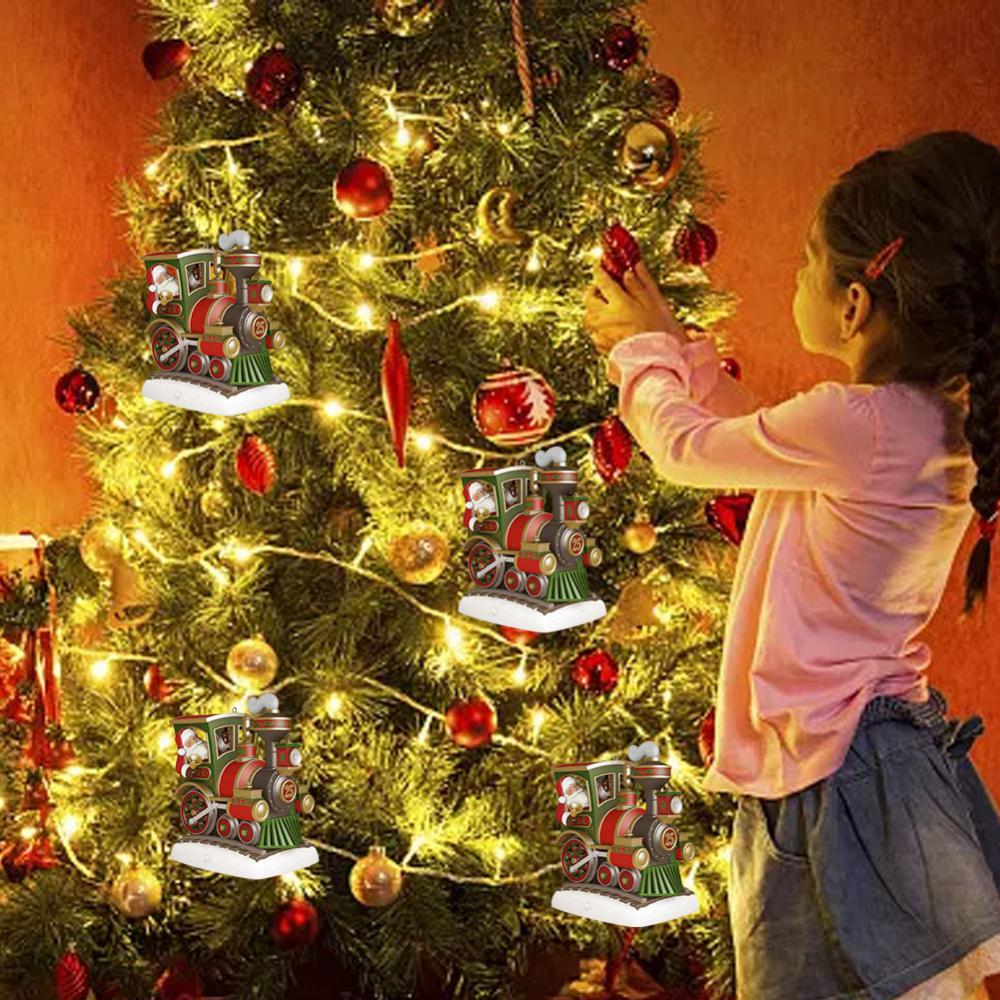 Vánoční ozdoba Vláček Santa Přívěsek Pryskyřičné řemesla Vánoční stromek Dekorace Pro Domov Vánoční dárky Nový rok 2025 Navidad