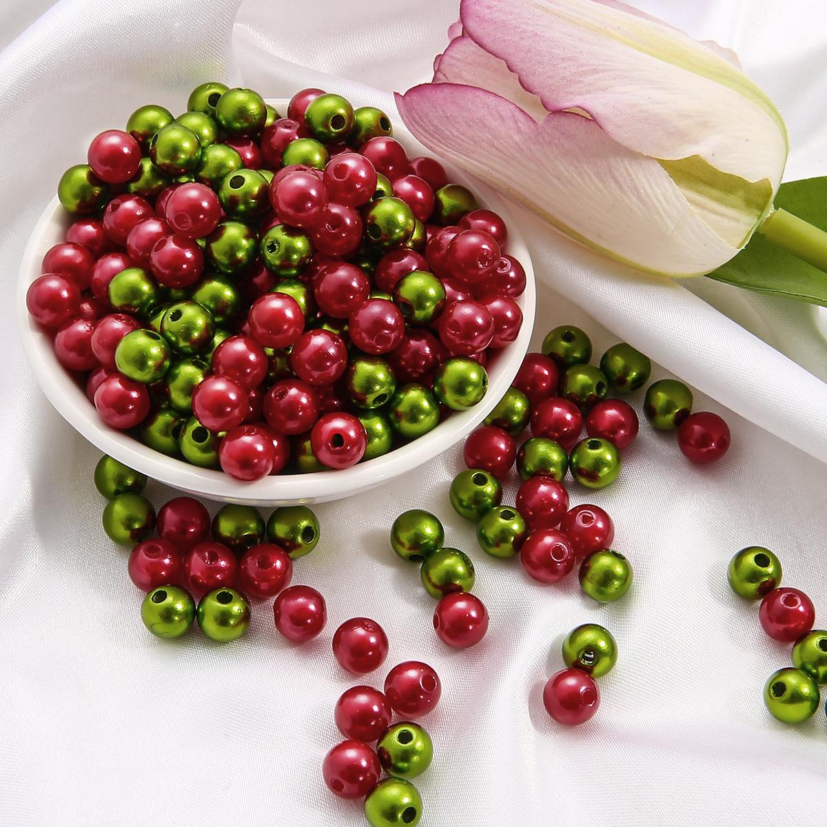 

8 мм ABS искусственный жемчуг разноцветные бусины DIY круглые пластиковые акриловые бусины-разделители для изготовления ювелирных изделий