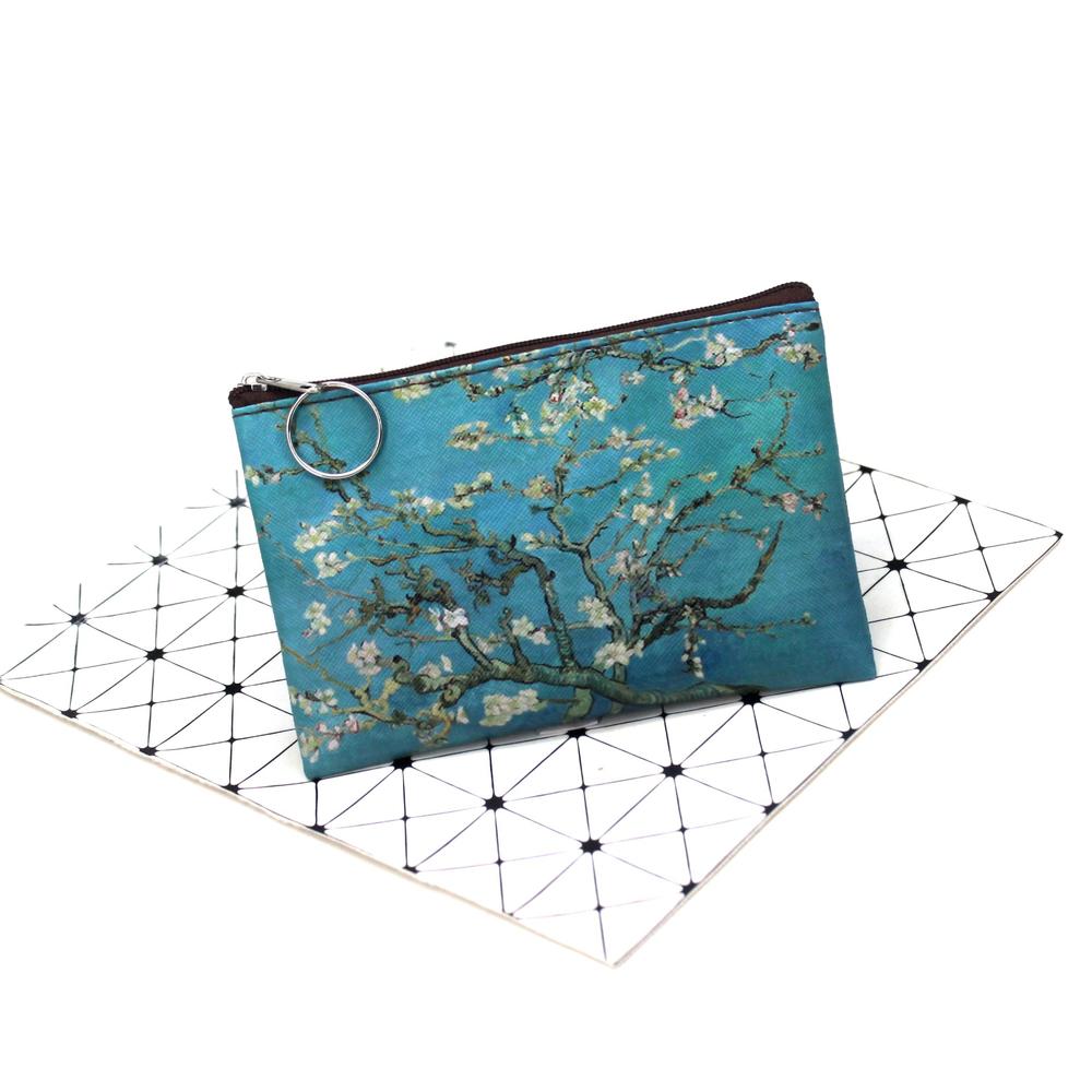 Vintage Women Printing Coin Purses Girl Hasp Zero Wallet Ladies Clutch Change Purse Female Mini Money Bag PU Leather Wallet