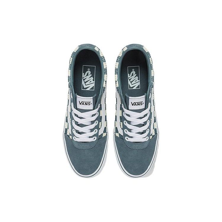 Vans Ward Active Casual Low Top Skate Shoes Women Sneaker Blue White Checkered VN0A5EMBRV2