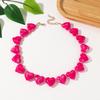 Acrylic Heart Beads Choker Necklace for Women Geometric Collar Party Jewelry Gift