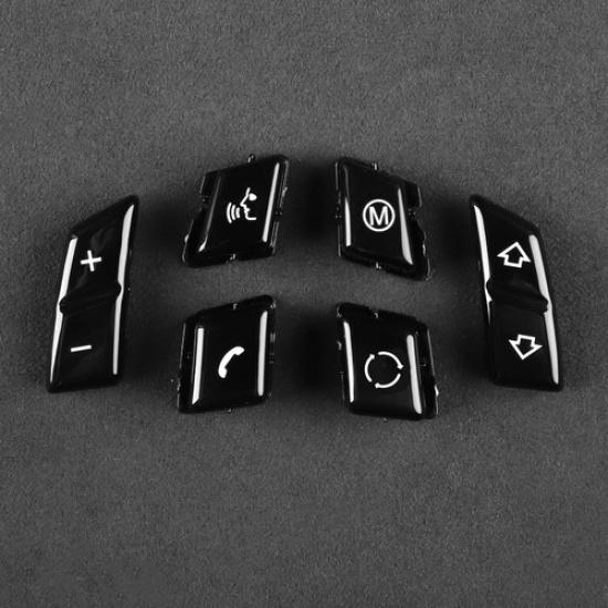 

6PCS Steering Wheel Push Button Switch Cover Trim Kit For BMW E90 E92 E93 E84 M3 чорний