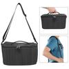 Waterproof DSLR Camera Lens Bag with Strap Insert Partition Pouch Protect Case(black)