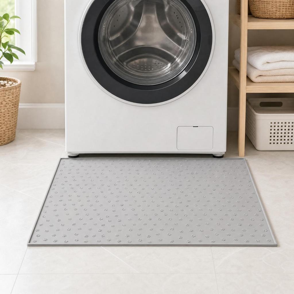 Washing Unit Floor Mat with Raised Edge Silicone NonSlip AntiVibration Washer Pad