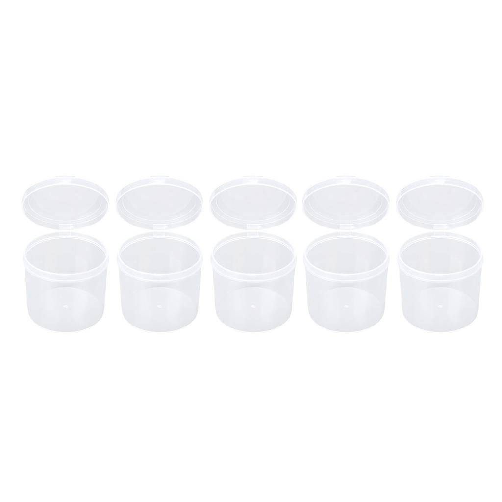 Powder Puff Storage Box Transparent Dustproof Portable Makeup Puff Container Case for Beads Tablets 5pcs