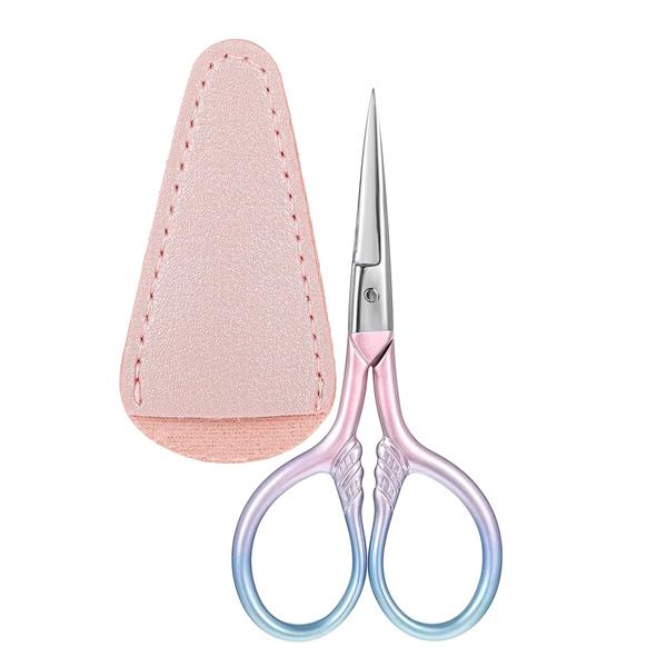 

Embroidery Scissors with Artificial Leather Cover Stainless Steel Scissors Yarn fabric scissors for Threading DIY Needlework