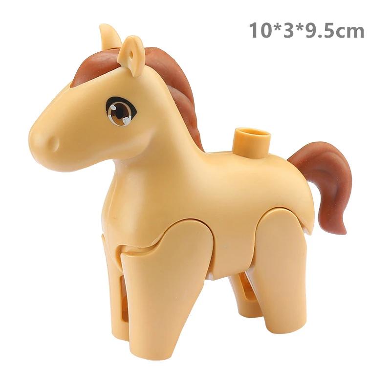 Big Building Blocks Zoo Animal Figure Accessories Frog Snail Dog Comptatible Large Bricks Children Kids Assembly Toys Party Gift