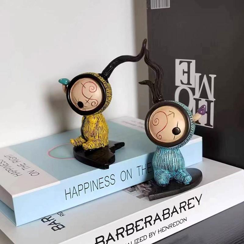 Enchanting Resin Synthetic Fairy Couple Figurine Perfect For Decor Desktop