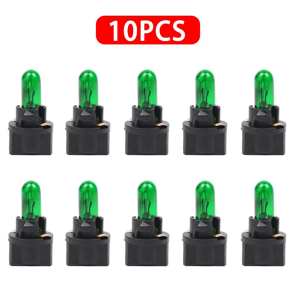 10pcs T5 Car Interior Bulb Auto Dashboard Warning Indicator Dashboard Light Bulbs Auto Interior Indicator Lamp