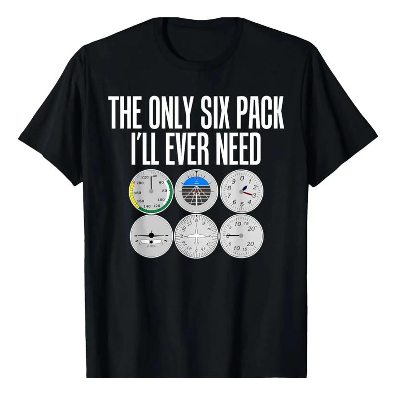 Divertida Camiseta De Piloto De Only Six Pack, Camiseta De V S