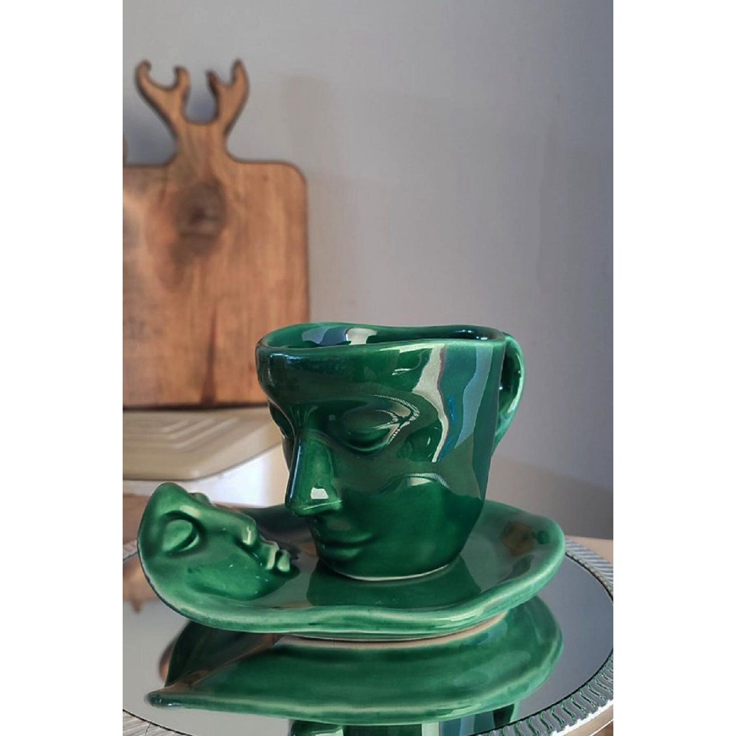 

Набір чашок Scandinavian Face Shaped 1 Piece 110 мл Green - Mug Coffee Cup Set