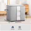 Foldable Clothes Storage Bag Visual Quilt Organize Cases with Handle Home Pillow Blanket Organizer Wardrobe Sorting Storage Box