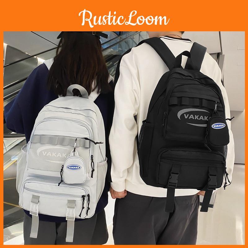 Urban Style Letter Backpack With Large Capacity For Campus And Carry Everyday