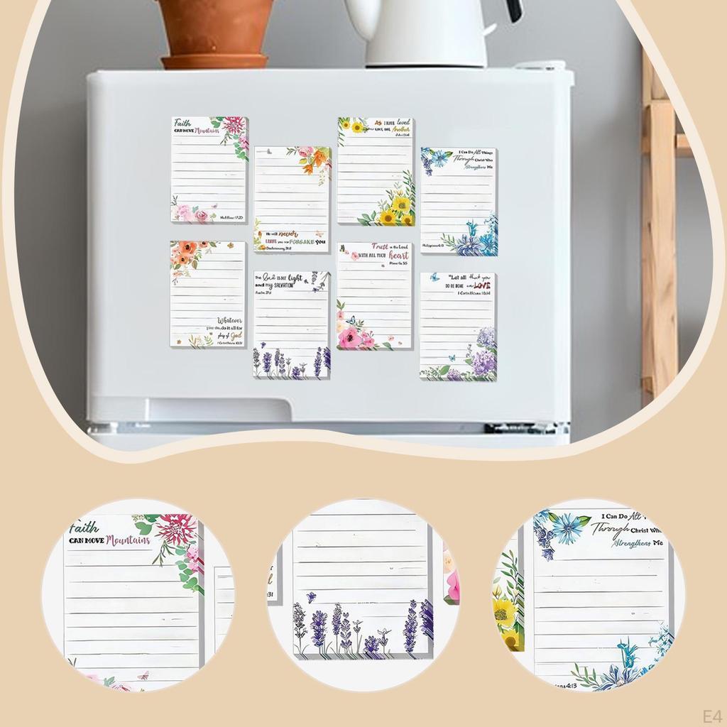 8 Bible Sticky Notepads. Notepads with Christian , Inspiring for Scripture Study, Reminder