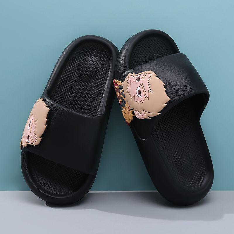 Breathable Black Wukong Childrens Slippers For Home Bathing And Comfort Indoor