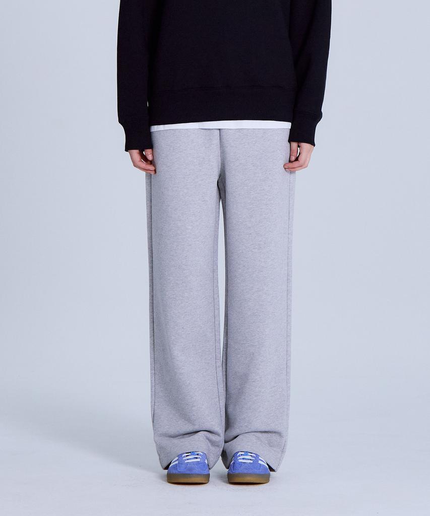 Basic House Women'S French Terry Relaxed Fit Sweatpants Melange Grey Lapt0203