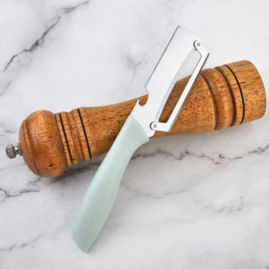 2 in 1 Vegetable Peeler And Bottle Opener, Stainless Steel Fruit Cutter for Sugarcane Potato, Multifunctional Kitchen Tool